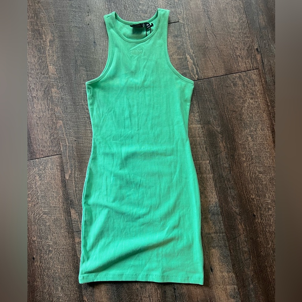 Green Sleeveless Bodycon Dress